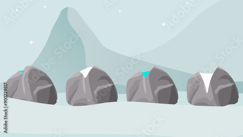 Photos Illustration of frost weathering