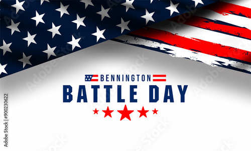 Bennington Battle Day template design vector , observed on 16 August annually to
 honour the Battle of Bennington which took place on 16 August, 1777  photo