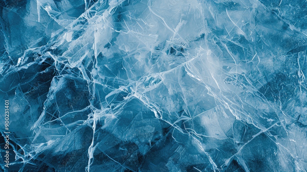 Blue ice, winter texture. Generative AI Blue ice, winter texture. Generative AI