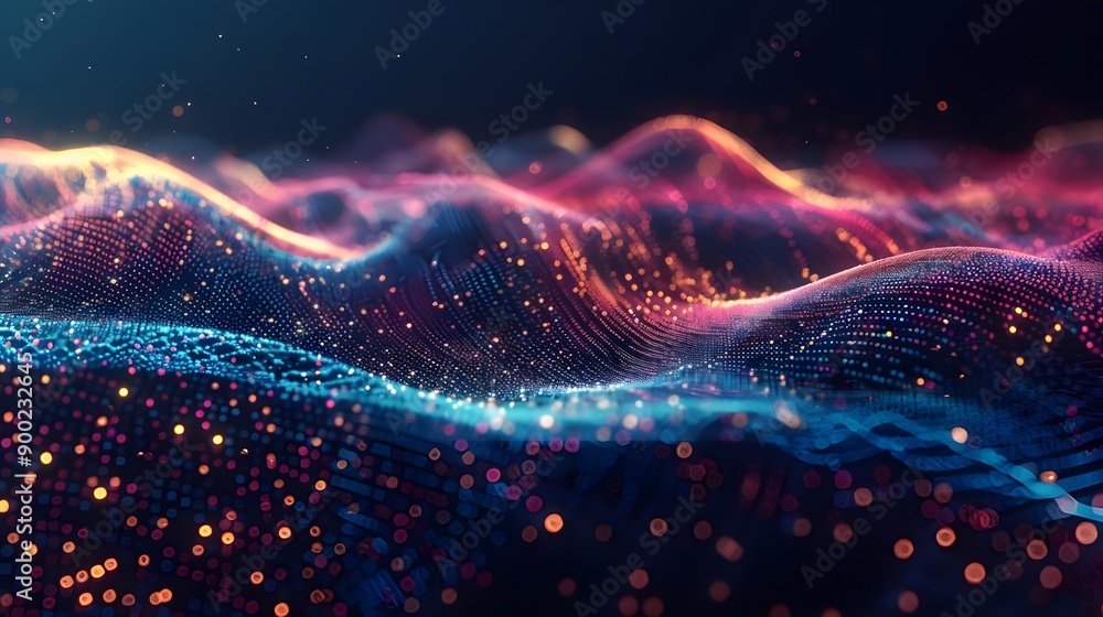 Abstract digital data flow technology. Generative AI Abstract digital data flow technology. Generative AI