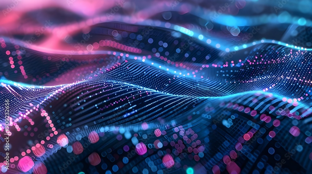 Abstract digital data flow technology. Generative AI Abstract digital data flow technology. Generative AI