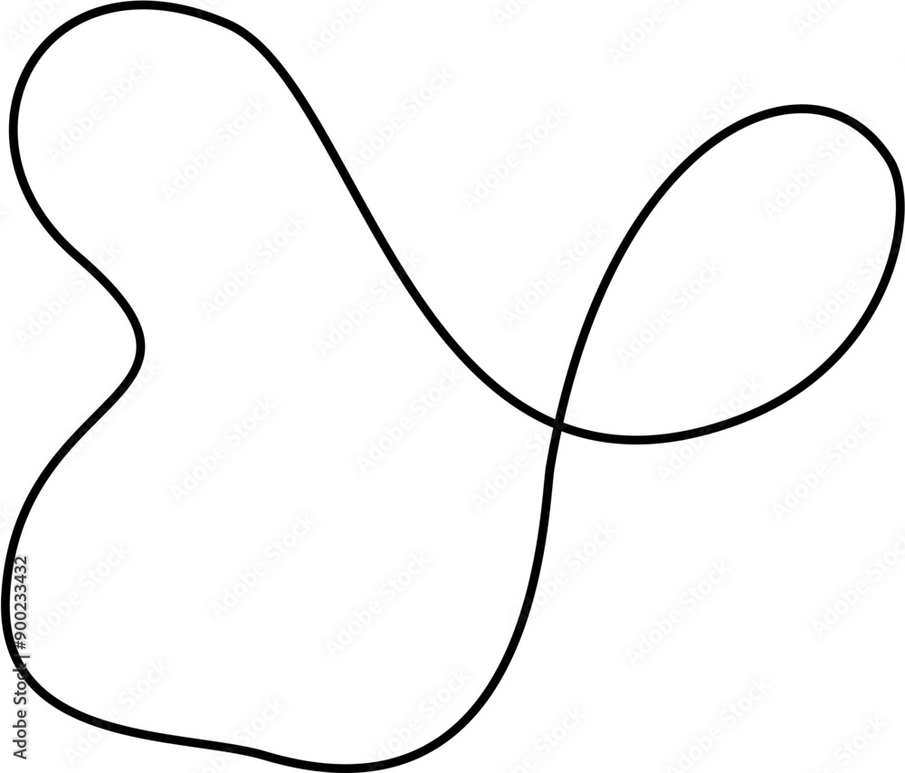 Organic circle thin line decorative design element vector Organic circle thin line decorative design element vector