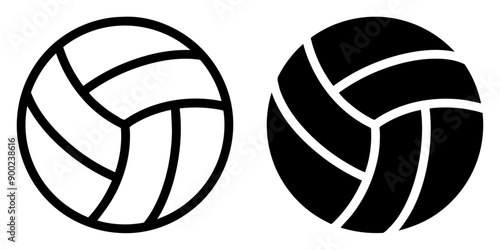 ofvs652 OutlineFilledVectorSign ofvs - volleyball ball vector icon . isolated transparent . outline and filled version . AI 10 / EPS / PNG . g11998