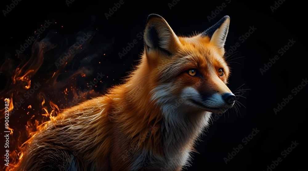 Fototapeta premium red fox in the woods
