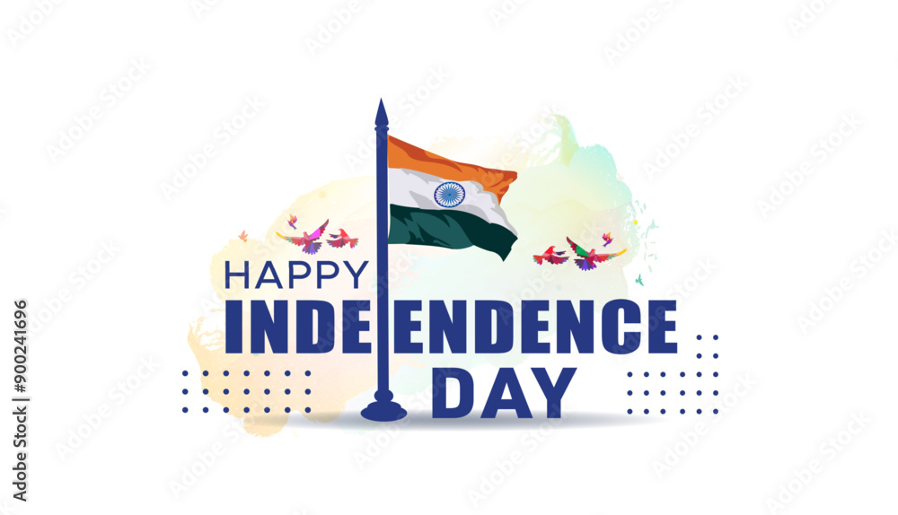 Happy Independence Day of India. Greeting card. Happy Independence Day of India. Greeting card.