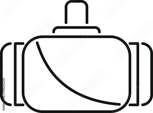 Simple line icon representing a vr headset, ideal for projects related to gaming, technology, and the metaverse