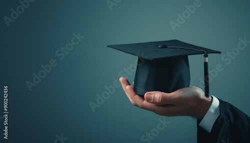 Hand Holding Graduation Cap