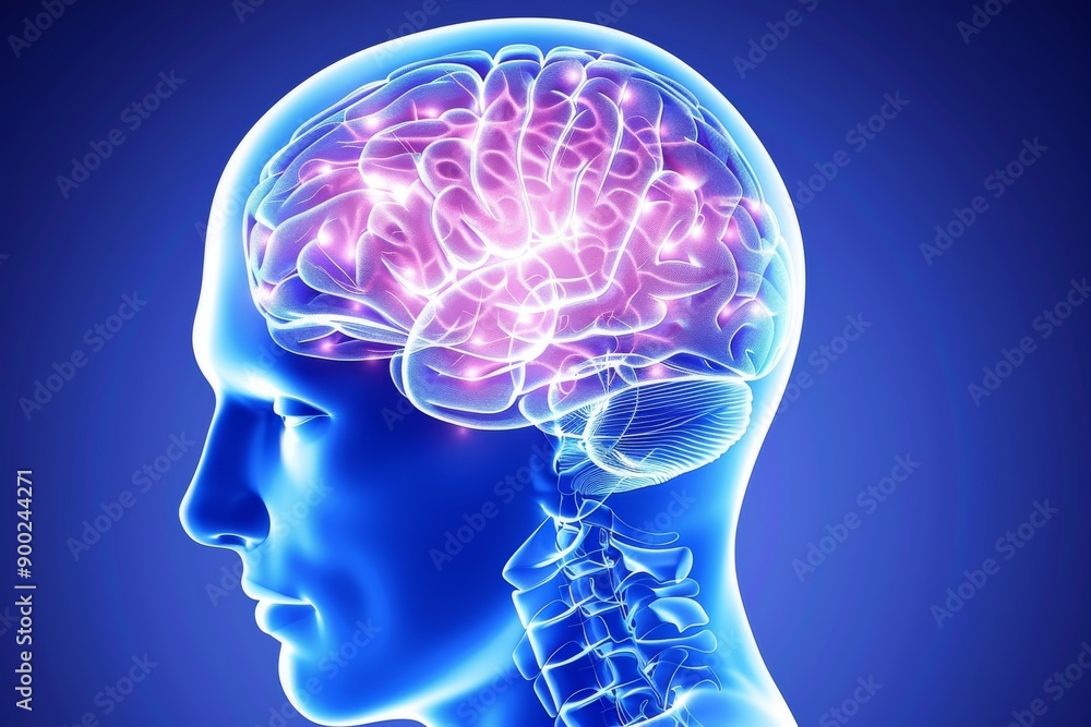 Abstract digital brain with neon lights symbolizing the fusion of creativity and advanced technology Abstract digital brain with neon lights symbolizing the fusion of creativity and advanced technology