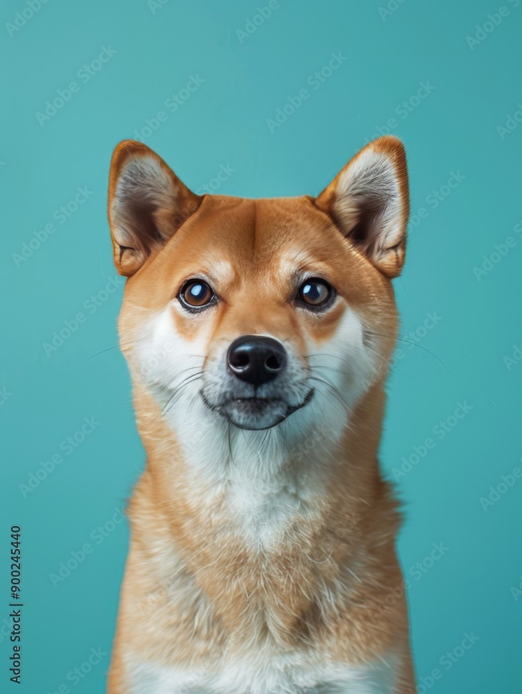 A cute brown and white dog with a big smile on its face A cute brown and white dog with a big smile on its face