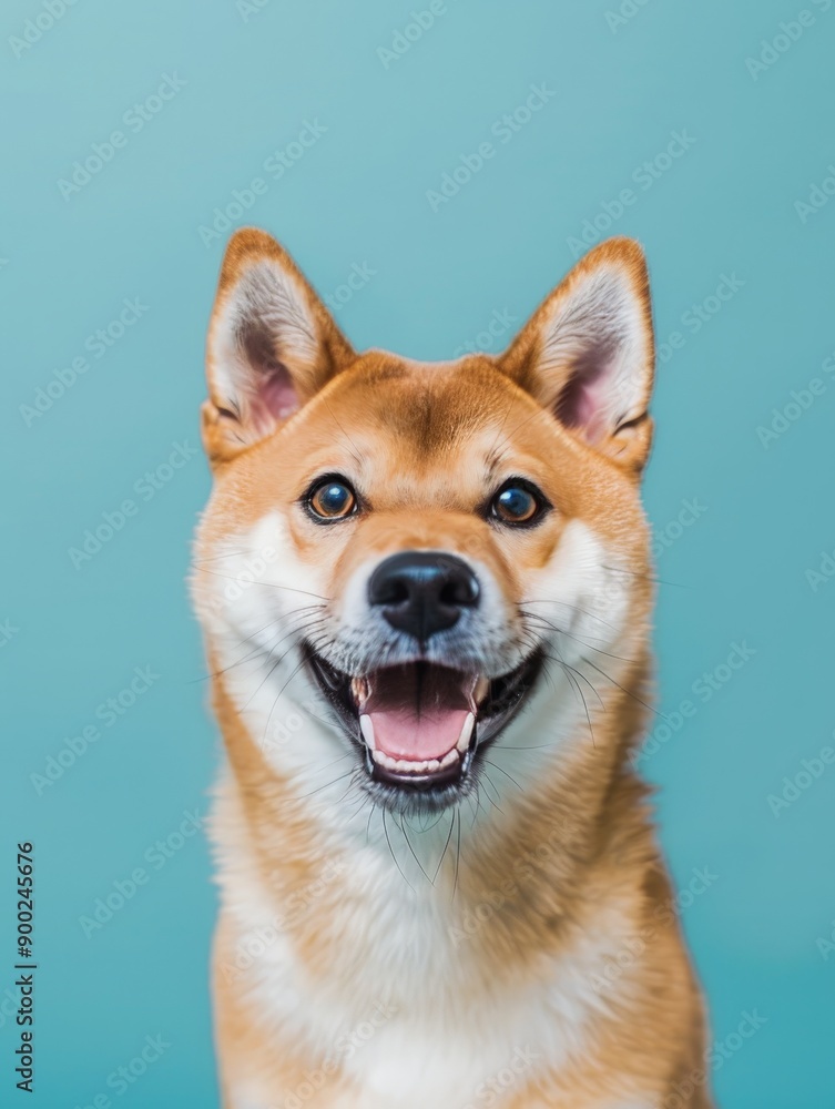 A happy dog with a big smile on its face A happy dog with a big smile on its face