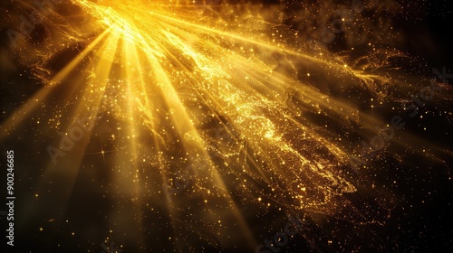 Rays pierce darkness. Generative AI