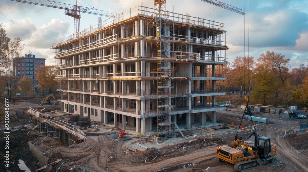 construction of a new building construction of a new building