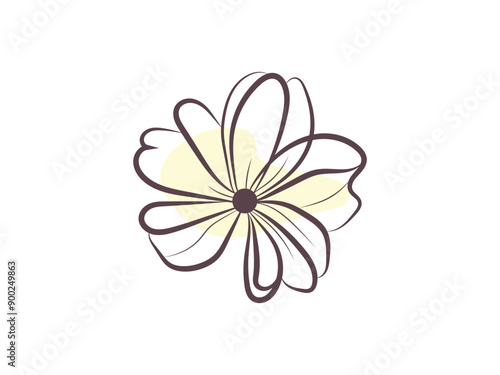Flat, simple flower outline.