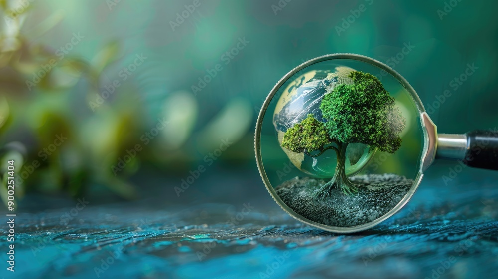 Tree globe green business sustainability. Generative AI Tree globe green business sustainability. Generative AI