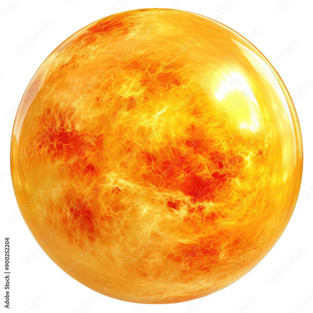 Bright Sun Planet Isolated With Vibrant Colors and Dynamic Texture on Transparent Background Bright Sun Planet Isolated With Vibrant Colors and Dynamic Texture on Transparent Background