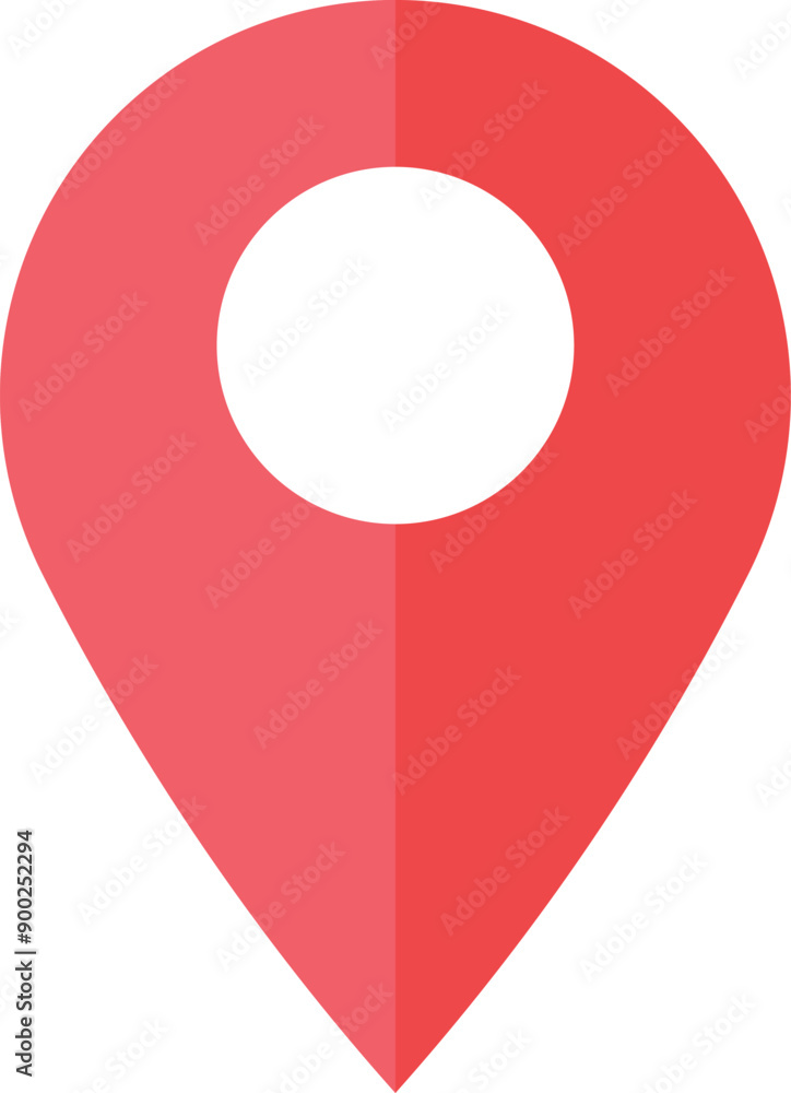 Red pin marker with white dot on transparent background. Location map icon. Location pin Red pin marker with white dot on transparent background. Location map icon. Location pin