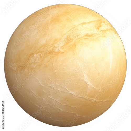 Venus Planet Isolated on Transparent Background for Educational and Creative Uses