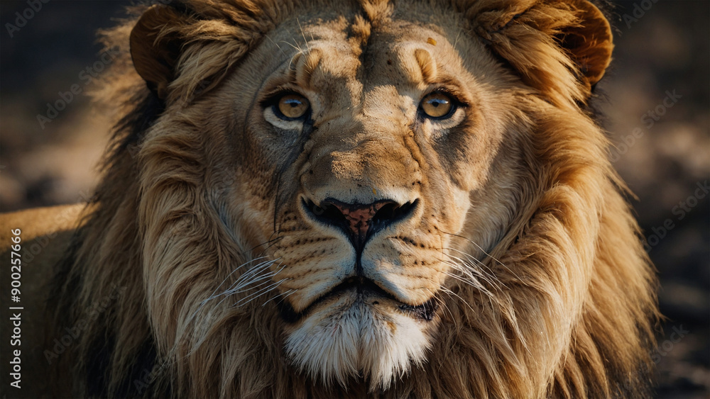 Fototapeta premium Close-up portrait of a lion