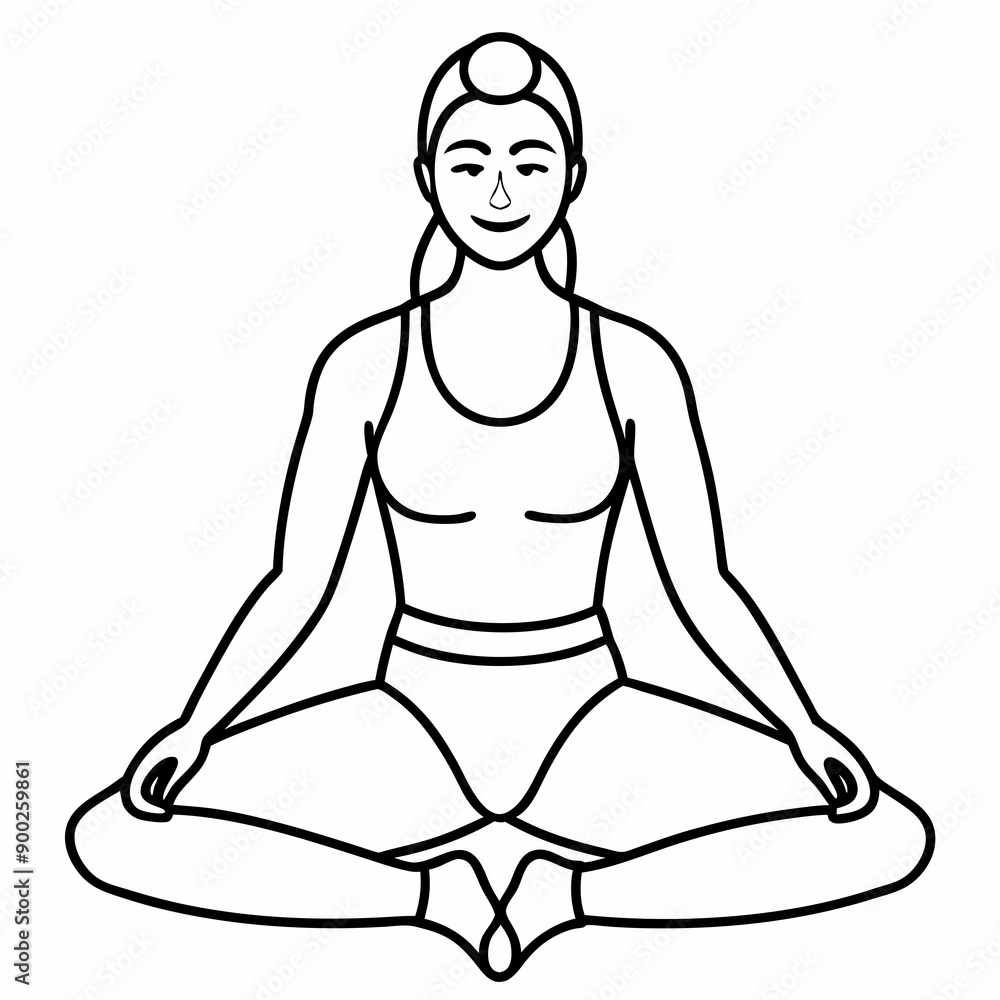Obraz premium Yoga Poses Vector
