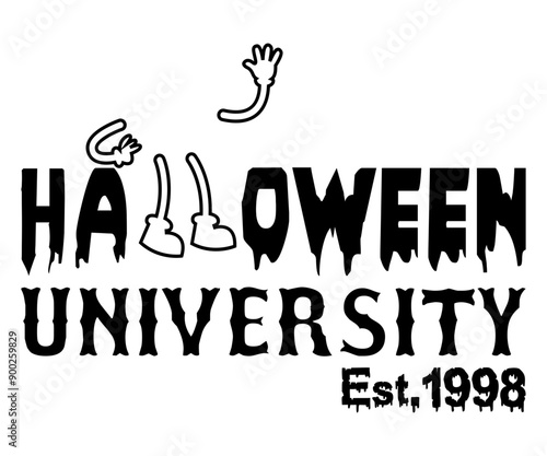 Halloween Est.1998 University Svg,Ghost Svg,Halloween Svg,Halloween Retro,Typograpy T-shirt,Halloween Pumpkin Svg,Says Svg,Christian Svg,Funny Svg,Witch Svg,Spooky Season Svg,Cut File,Silhouette