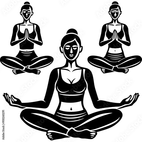 Yoga Poses Vector
