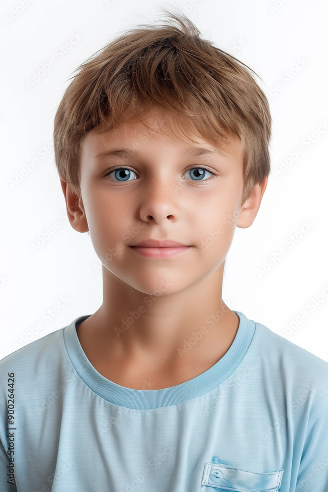 Portrait Foto für Ausweis - Junge mit hellen Haaren Portrait Foto für Ausweis - Junge mit hellen Haaren