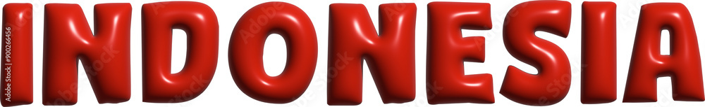 Indonesia 3D Bubble text typography with transparent PNG Indonesia 3D Bubble text typography with transparent PNG