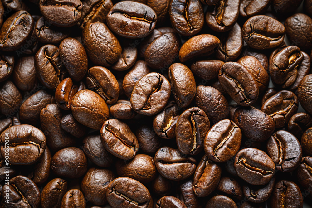 Fototapeta premium Full screen full of coffee beans photo