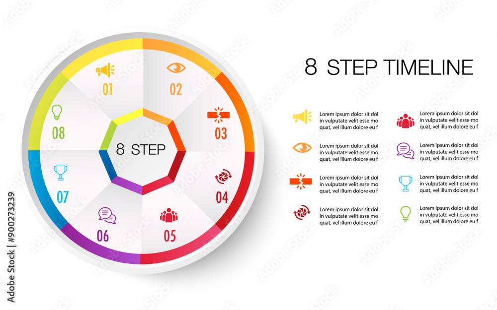 Infographic template for business 8 Steps processes for Business concept
Infographic template for business 8 Steps processes for Business concept