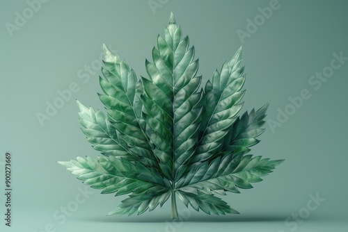 the cannabis leaf on background
