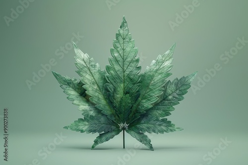 the cannabis leaf on background