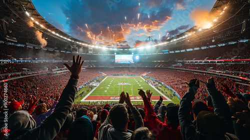 A football stadium full of enthusiastic supporters