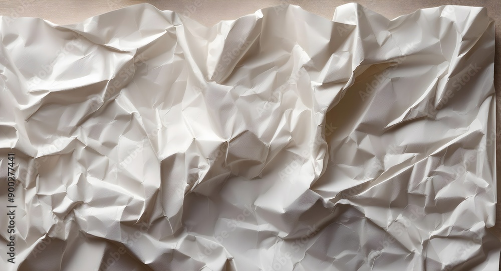 A crumpled paper texture with intense folds, deep wrinkles, and a highly distressed, fragmented appearance. Multiple variations available A crumpled paper texture with intense folds, deep wrinkles, and a highly distressed, fragmented appearance. Multiple variations available
