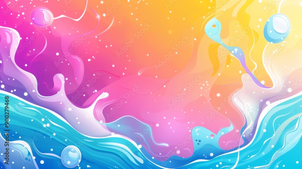 Naklejka premium Color Gradient Flavor Fluid Promotional Event Poster Atmosphere Background