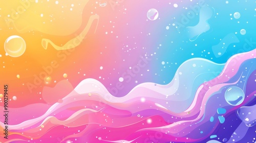 Color Gradient Flavor Fluid Promotional Event Poster Atmosphere Background