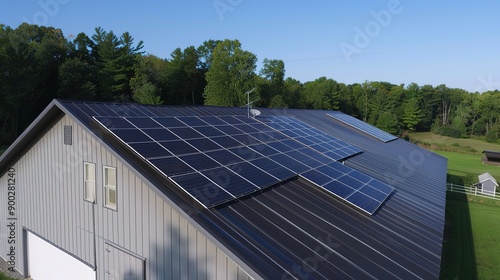 Wallpaper Mural Harnessing Solar Energy: High-Efficiency Solar Panels for a Sustainable Future Torontodigital.ca