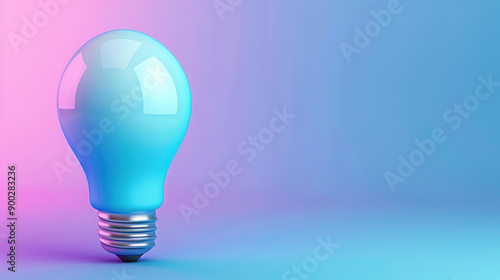 Vintage Edison bulb on vibrant blue and purple backdrop, representing fusion of old and new concepts.