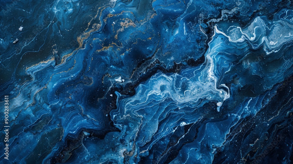 Blue abstract lava stone texture background - generative ai Blue abstract lava stone texture background - generative ai