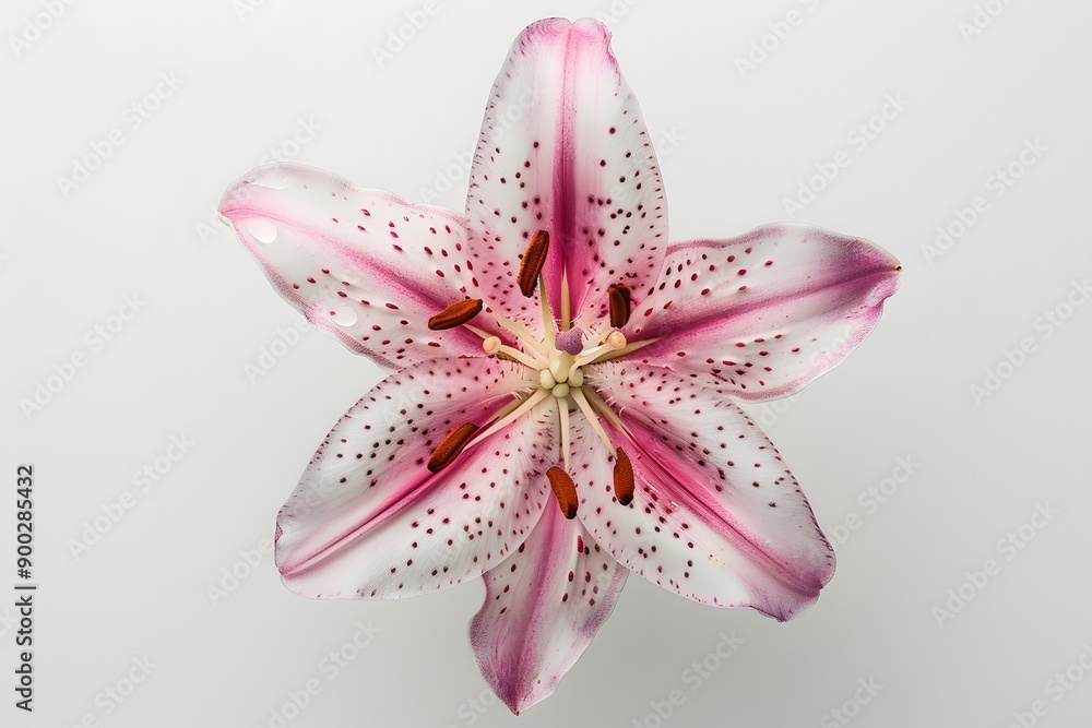 A Close-Up of a Pink Lily Flower A Close-Up of a Pink Lily Flower