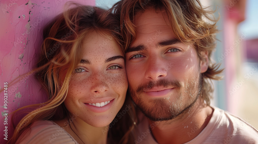 young caucasian good looking couple in love gen z young caucasian good looking couple in love gen z