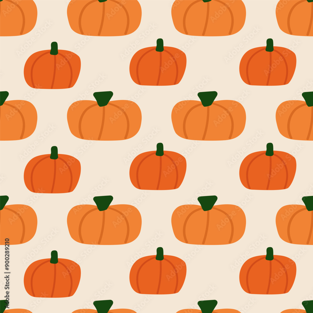 Autumn seamless pattern. Pumpkins. Vector illustration. Hand drawn design. Autumn seamless pattern. Pumpkins. Vector illustration. Hand drawn design.