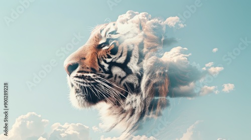 Transform your photography with mesmerizing double exposure compositions featuring majestic tigers against serene natural backdrops.