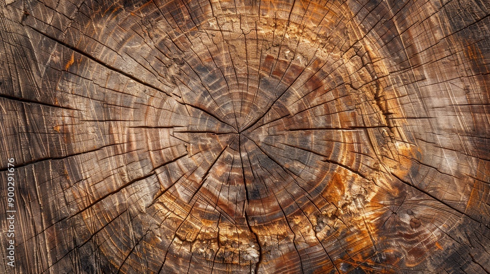 Naklejka premium Old natural pattern on wooden surface