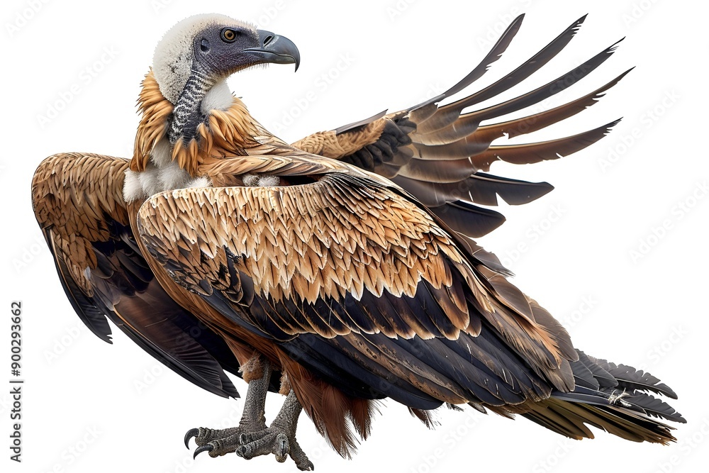 a bird with wings spread. a bird with wings spread.
