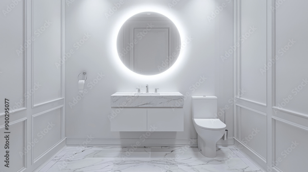 A bathroom with a white toilet and sink A bathroom with a white toilet and sink