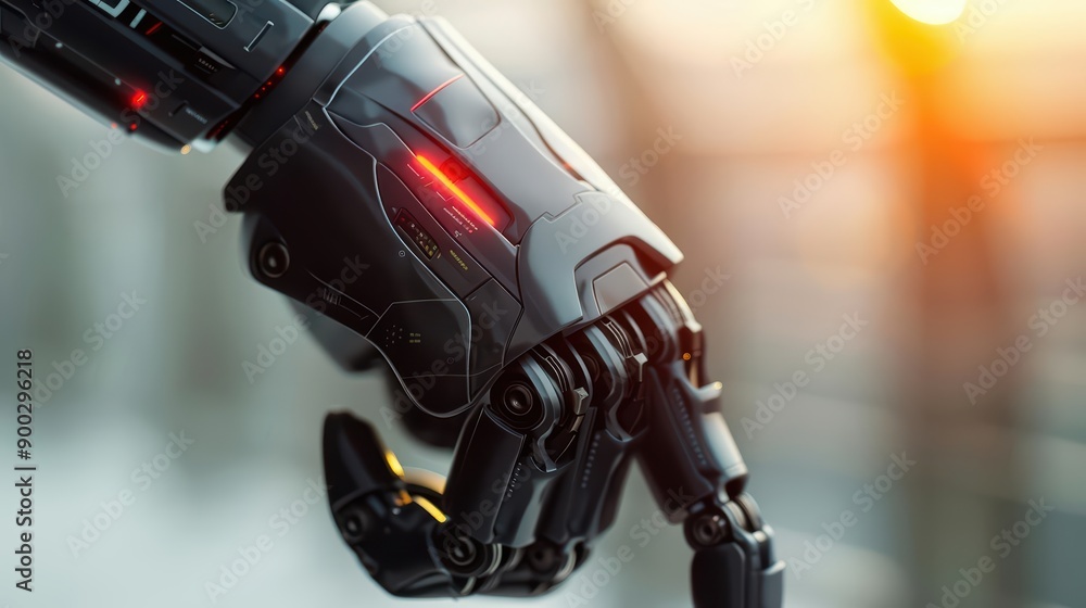 A supernatural scene of an ultramodern service where robots attend to humans A supernatural scene of an ultramodern service where robots attend to humans