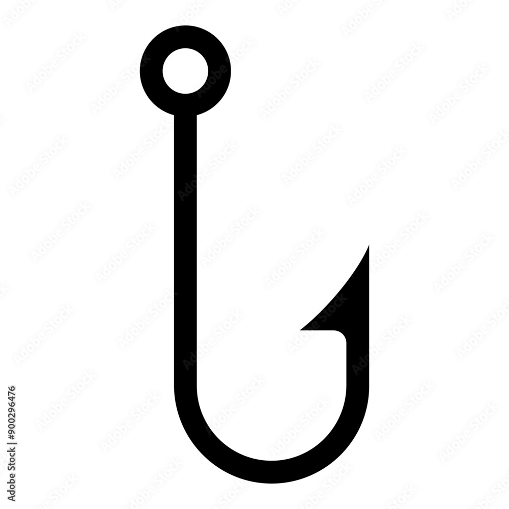 Fishing hook icon isolated on white background Fishing hook icon isolated on white background