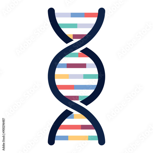 DNA icon isolated on white background