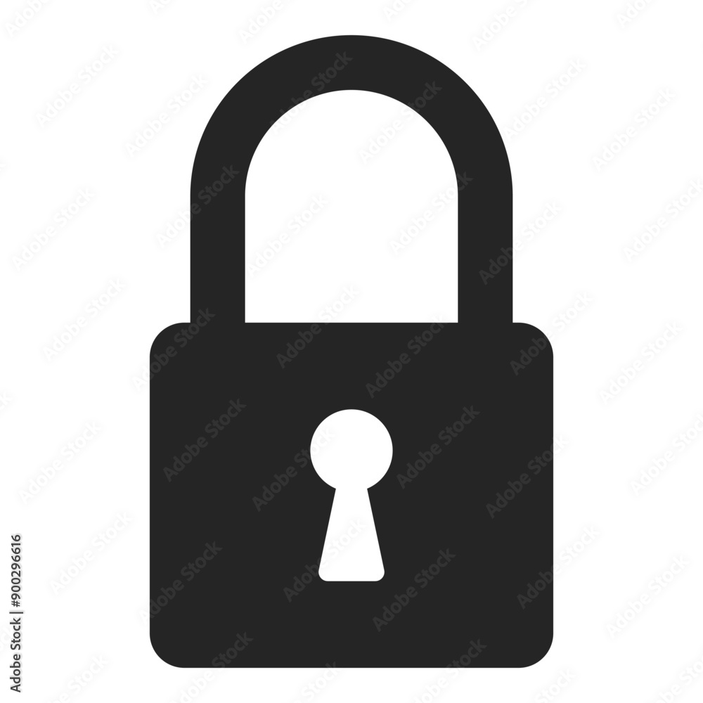 Lock icon isolated on white background Lock icon isolated on white background