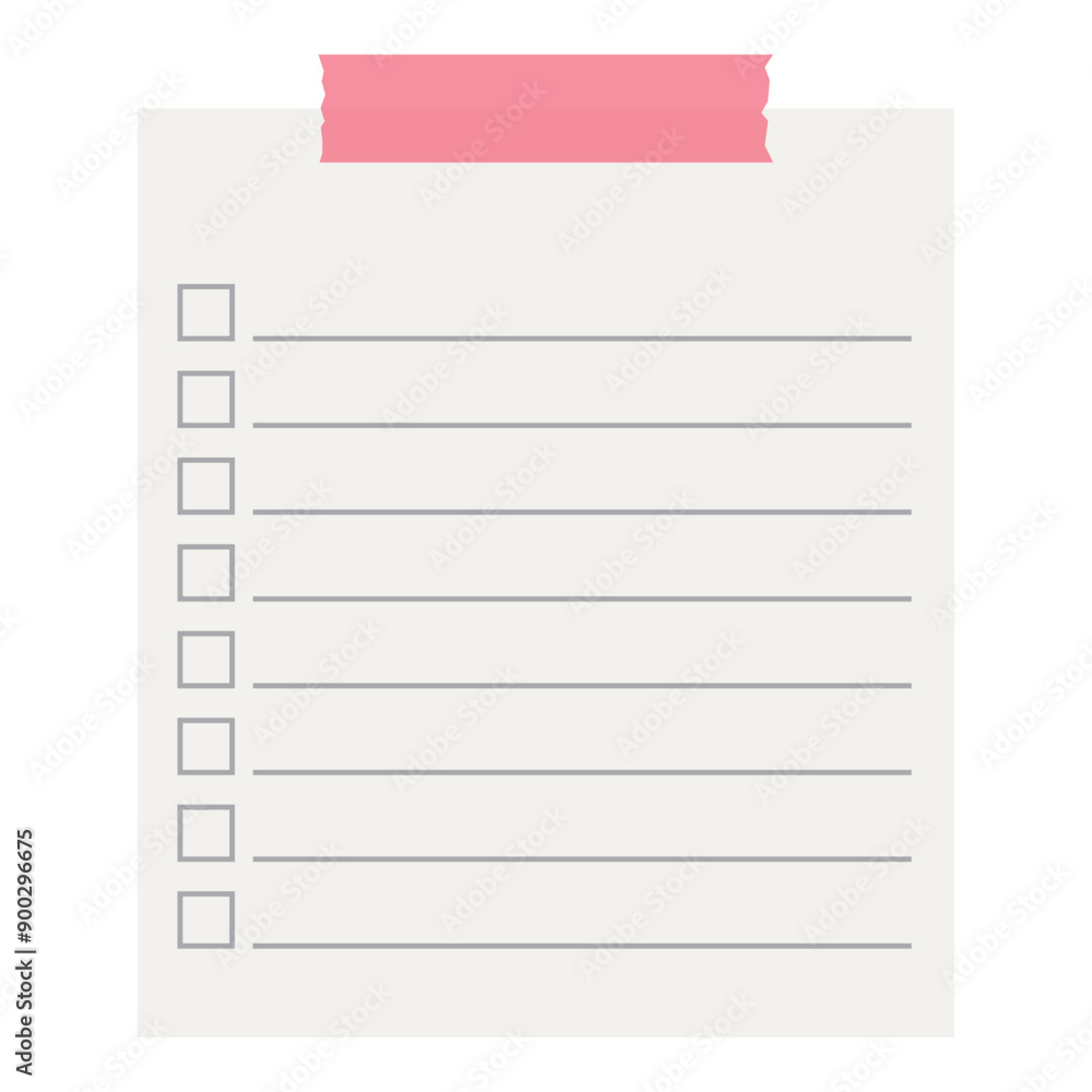 Various paper note. Blank paper note for to-do list on white background Various paper note. Blank paper note for to-do list on white background